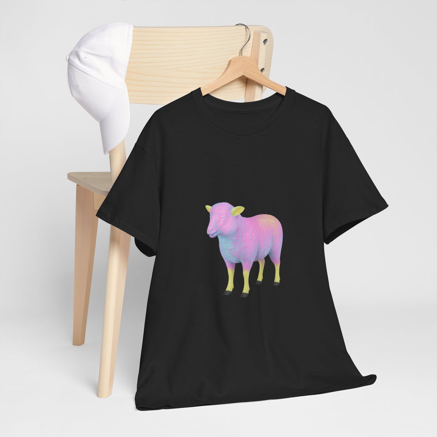 Pastel Rainbow Sheep Unisex Heavy Cotton Tee throne and liberty