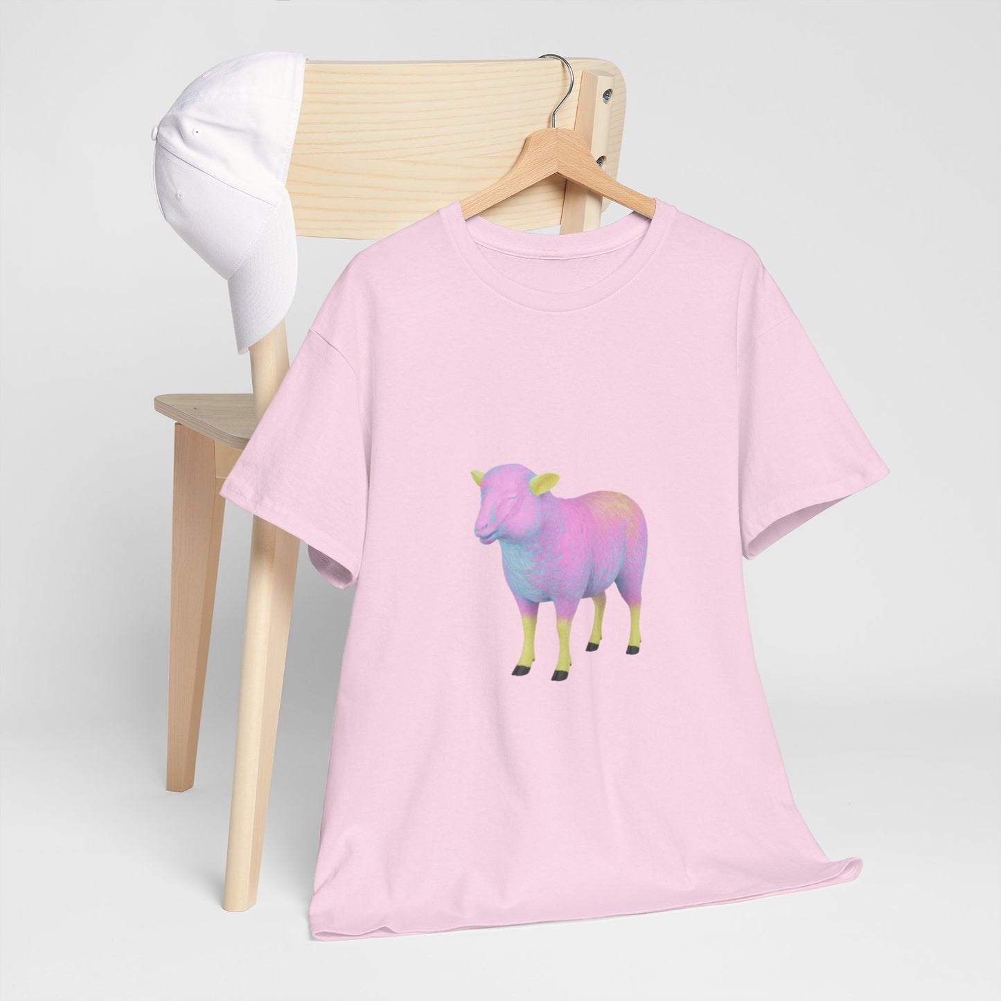 Pastel Rainbow Sheep Unisex Heavy Cotton Tee throne and liberty