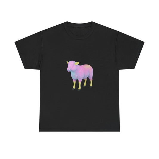 Pastel Rainbow Sheep Unisex Heavy Cotton Tee throne and liberty