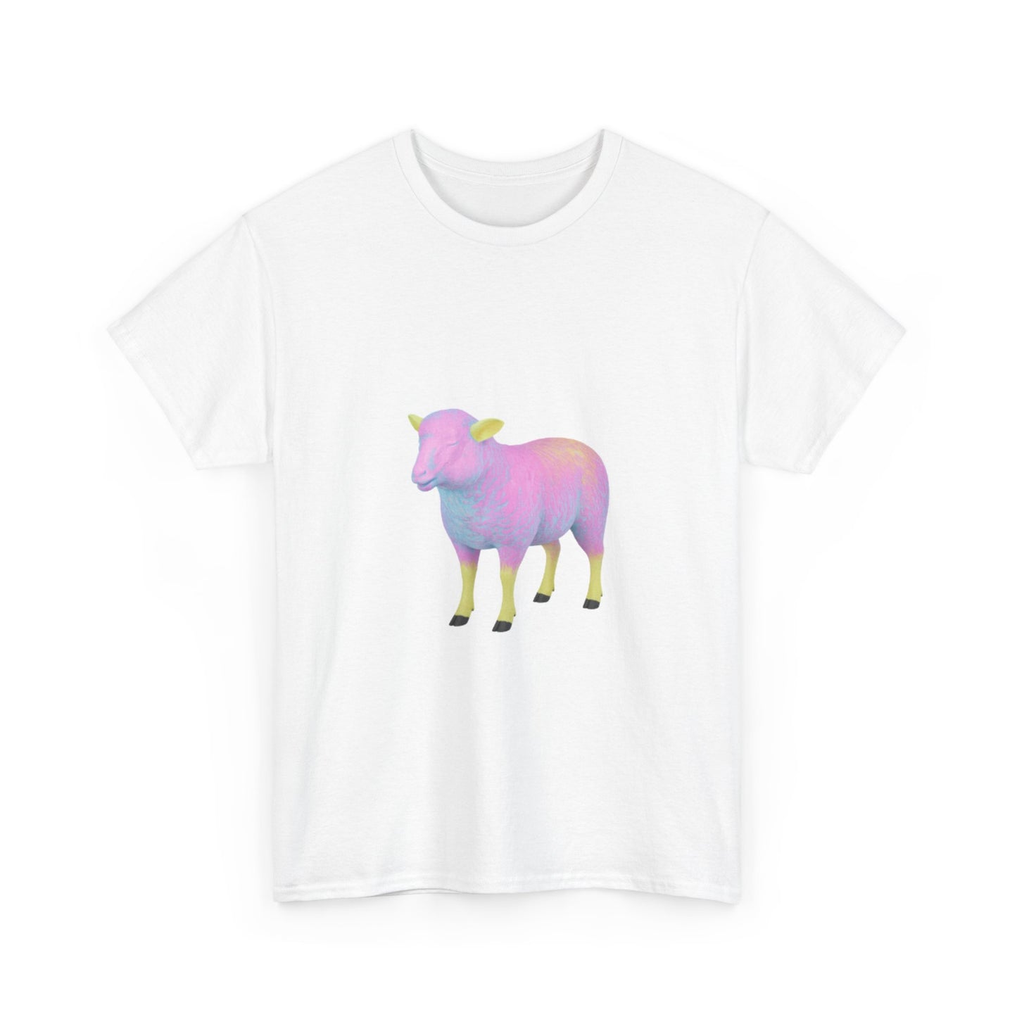 Pastel Rainbow Sheep Unisex Heavy Cotton Tee throne and liberty